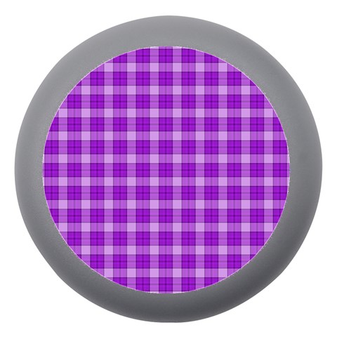 Purple Plaid Tartan 3 Dento Box with Mirror from ArtsNow.com Front