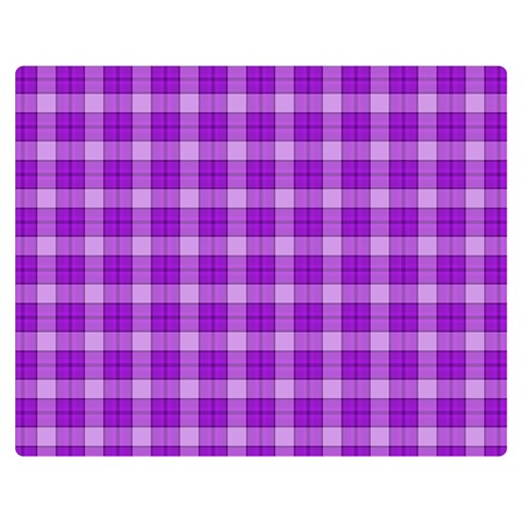 Purple Plaid Tartan 3 Premium Plush Fleece Blanket (Medium) from ArtsNow.com 60 x50  Blanket Front