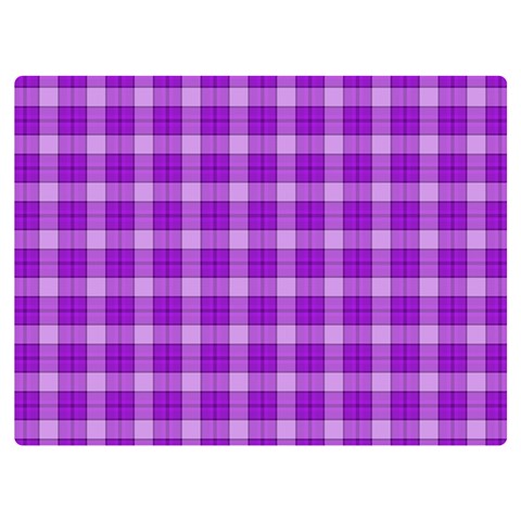 Purple Plaid Tartan 3 Two Sides Premium Plush Fleece Blanket (Baby Size) from ArtsNow.com 40 x30  Blanket Front