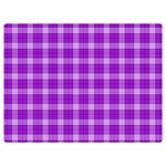 Purple Plaid Tartan 3 Two Sides Premium Plush Fleece Blanket (Baby Size)