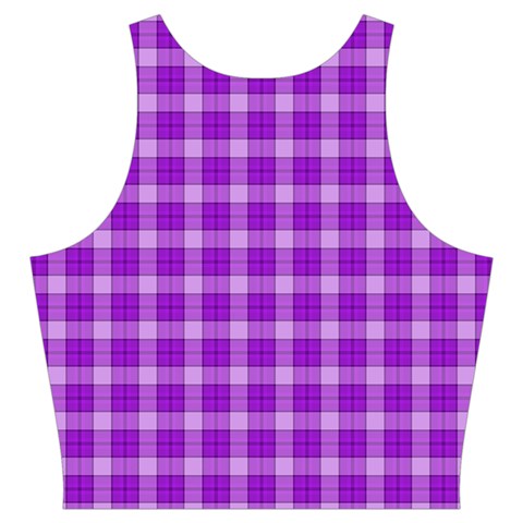 Purple Plaid Tartan 3 Cut Out Top from ArtsNow.com Back