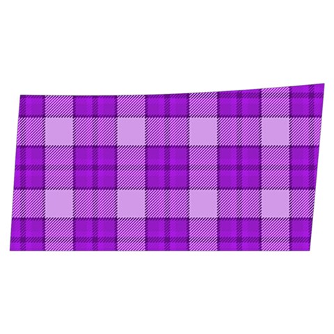 Purple Plaid Tartan 3 Men s Side Zip Front Pouch Ski And Snowboard Bib Pants	 from ArtsNow.com Front Left