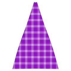 Purple Plaid Tartan 3 Automatic Folding Umbrella with Case (Large) from ArtsNow.com 13.71 x19.92  Umbrella - 1