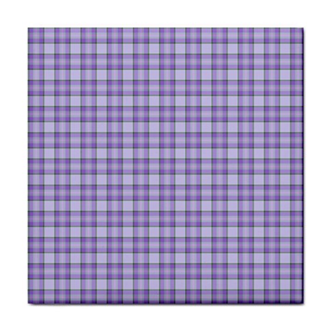 Purple Plaid Tartan 2 Tile Coaster from ArtsNow.com Front