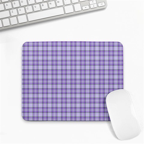 Purple Plaid Tartan 2 Small Mousepad from ArtsNow.com Front