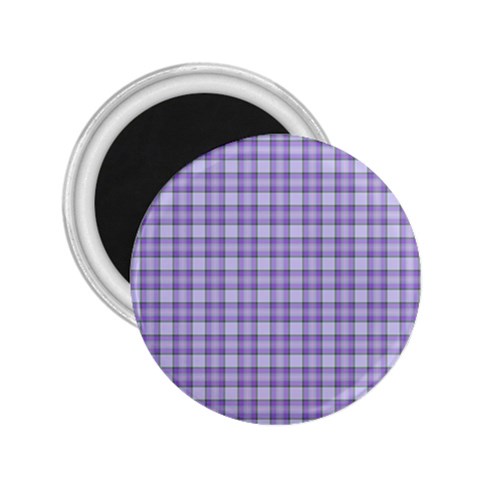 Purple Plaid Tartan 2 2.25  Magnets from ArtsNow.com Front