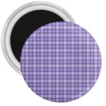 Purple Plaid Tartan 2 3  Magnets