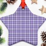 Purple Plaid Tartan 2 Ornament (Star)