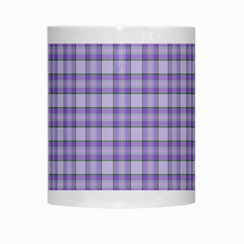 Purple Plaid Tartan 2 White Mug from ArtsNow.com Center