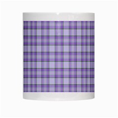 Purple Plaid Tartan 2 White Mug from ArtsNow.com Center