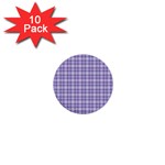 Purple Plaid Tartan 2 1  Mini Buttons (10 pack) 