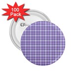 Purple Plaid Tartan 2 2.25  Buttons (100 pack) 