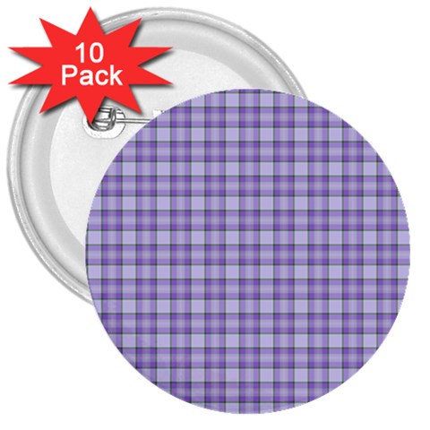 Purple Plaid Tartan 2 3  Buttons (10 pack)  from ArtsNow.com Front