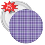 Purple Plaid Tartan 2 3  Buttons (100 pack) 