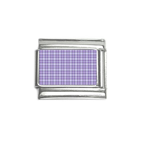 Purple Plaid Tartan 2 Italian Charm (9mm) from ArtsNow.com Front