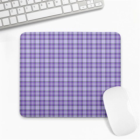 Purple Plaid Tartan 2 Large Mousepad from ArtsNow.com Front