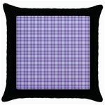 Purple Plaid Tartan 2 Throw Pillow Case (Black)