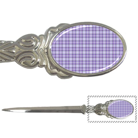 Purple Plaid Tartan 2 Letter Opener from ArtsNow.com Front