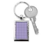 Purple Plaid Tartan 2 Key Chain (Rectangle)