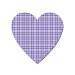 Purple Plaid Tartan 2 Heart Magnet