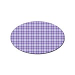 Purple Plaid Tartan 2 Sticker Oval (10 pack)