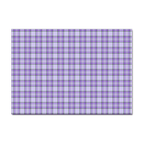 Purple Plaid Tartan 2 Sticker A4 (10 pack) from ArtsNow.com Front