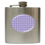 Purple Plaid Tartan 2 Hip Flask (6 oz)