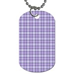 Purple Plaid Tartan 2 Dog Tag (Two Sides)