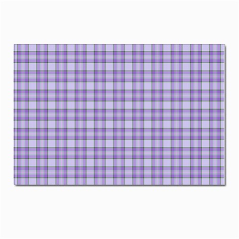 Purple Plaid Tartan 2 Postcards 5  x 7  (Pkg of 10) from ArtsNow.com Front