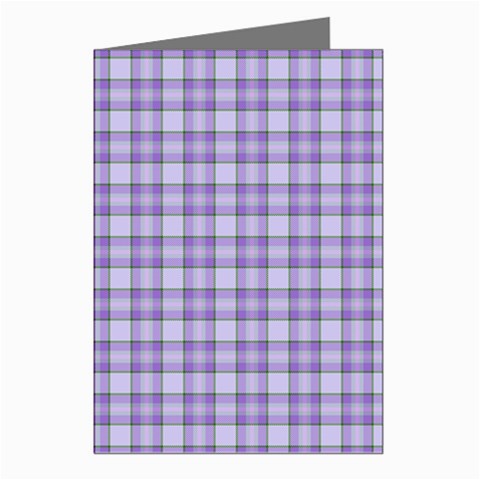 Purple Plaid Tartan 2 Greeting Cards (Pkg of 8) from ArtsNow.com Left