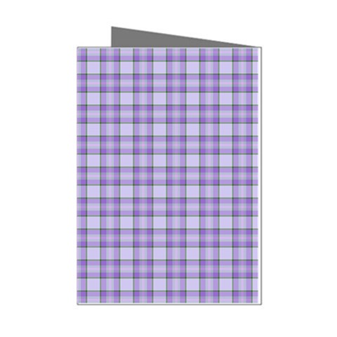 Purple Plaid Tartan 2 Mini Greeting Cards (Pkg of 8) from ArtsNow.com Left