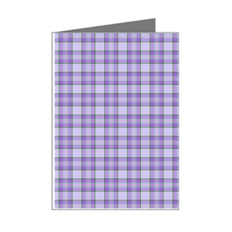 Purple Plaid Tartan 2 Mini Greeting Cards (Pkg of 8) from ArtsNow.com Right