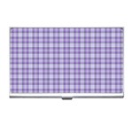 Purple Plaid Tartan 2 Business Card Holder