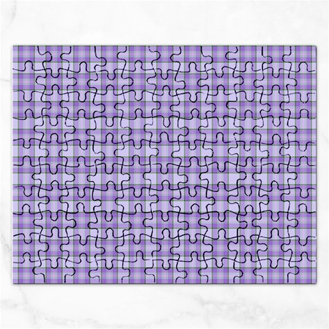 Purple Plaid Tartan 2 Rectangular Jigsaw Puzzl from ArtsNow.com Front