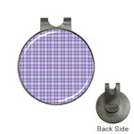 Purple Plaid Tartan 2 Hat Clips with Golf Markers