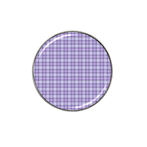 Purple Plaid Tartan 2 Hat Clip Ball Marker (4 pack) from ArtsNow.com Front