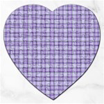 Purple Plaid Tartan 2 Jigsaw Puzzle (Heart)