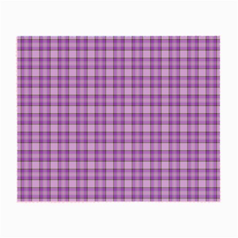 Purple Plaid Tartan 2 Small Glasses Cloth from ArtsNow.com Front