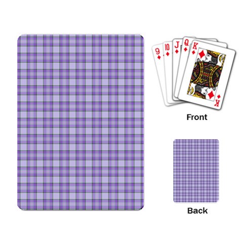 Purple Plaid Tartan 2 Playing Cards Single Design (Rectangle) from ArtsNow.com Back