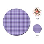 Purple Plaid Tartan 2 Playing Cards Single Design (Round)