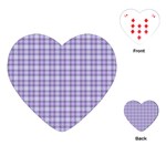 Purple Plaid Tartan 2 Playing Cards Single Design (Heart)