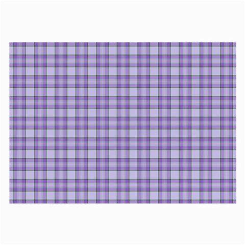 Purple Plaid Tartan 2 Large Glasses Cloth from ArtsNow.com Front