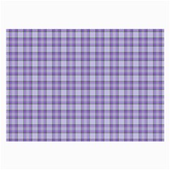 Purple Plaid Tartan 2 Large Glasses Cloth (2 Sides) from ArtsNow.com Front