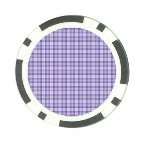 Purple Plaid Tartan 2 Poker Chip Card Guard from ArtsNow.com Front