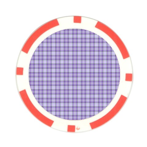 Purple Plaid Tartan 2 Poker Chip Card Guard from ArtsNow.com Front