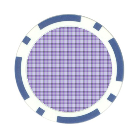 Purple Plaid Tartan 2 Poker Chip Card Guard from ArtsNow.com Front