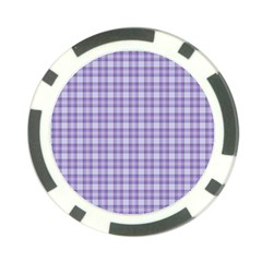 Purple Plaid Tartan 2 Poker Chip Card Guard from ArtsNow.com Front