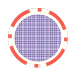 Purple Plaid Tartan 2 Poker Chip Card Guard from ArtsNow.com Front