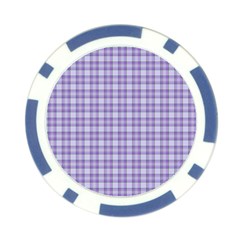 Purple Plaid Tartan 2 Poker Chip Card Guard from ArtsNow.com Front