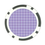 Purple Plaid Tartan 2 Poker Chip Card Guard